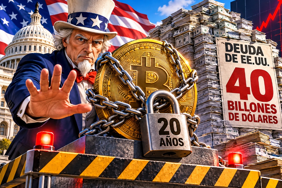 Gli Stati Uniti bloccheranno il Bitcoin per 20 anni a causa di un debito superiore a 40.000 miliardi di dollari?