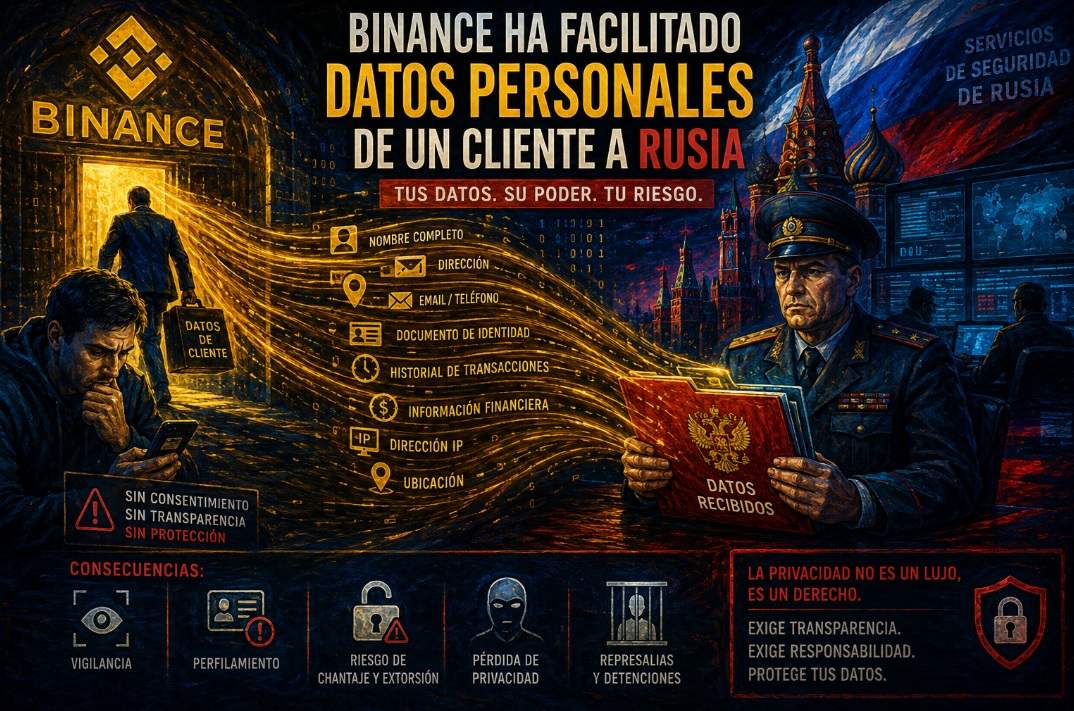 I vostri investimenti in criptovalute non sono più anonimi: Binance ha trasmesso i dati personali di un cliente alla Russia